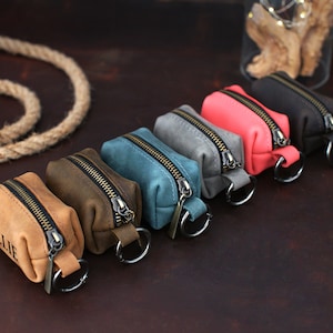 Personalisierter Hundekotbeutelspender mit Edelstahl-Karabiner, Hundekotbeutelhalter, weiche Kotbeutelhalter, einfacher Zugang zu Haustierkotbeuteln