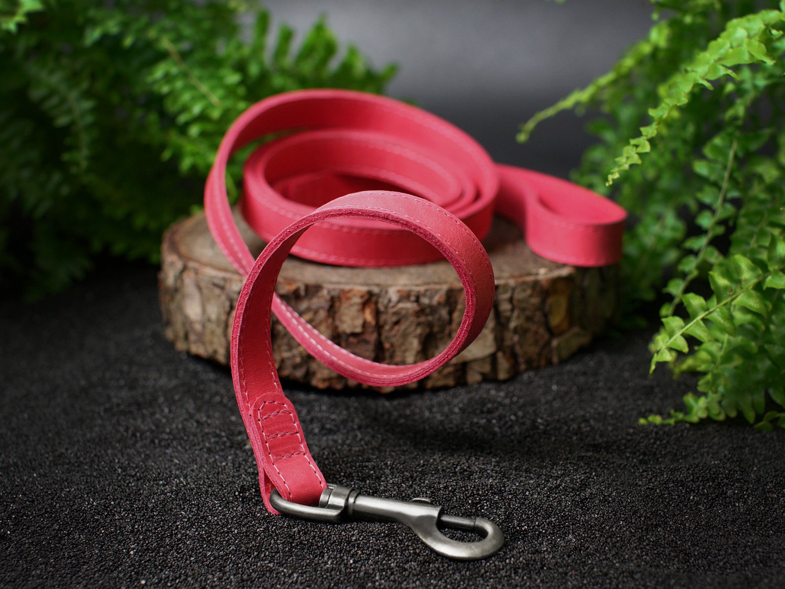 Leather Dog Leash Personalized Dog Leash 5FT Durable Dog Etsy