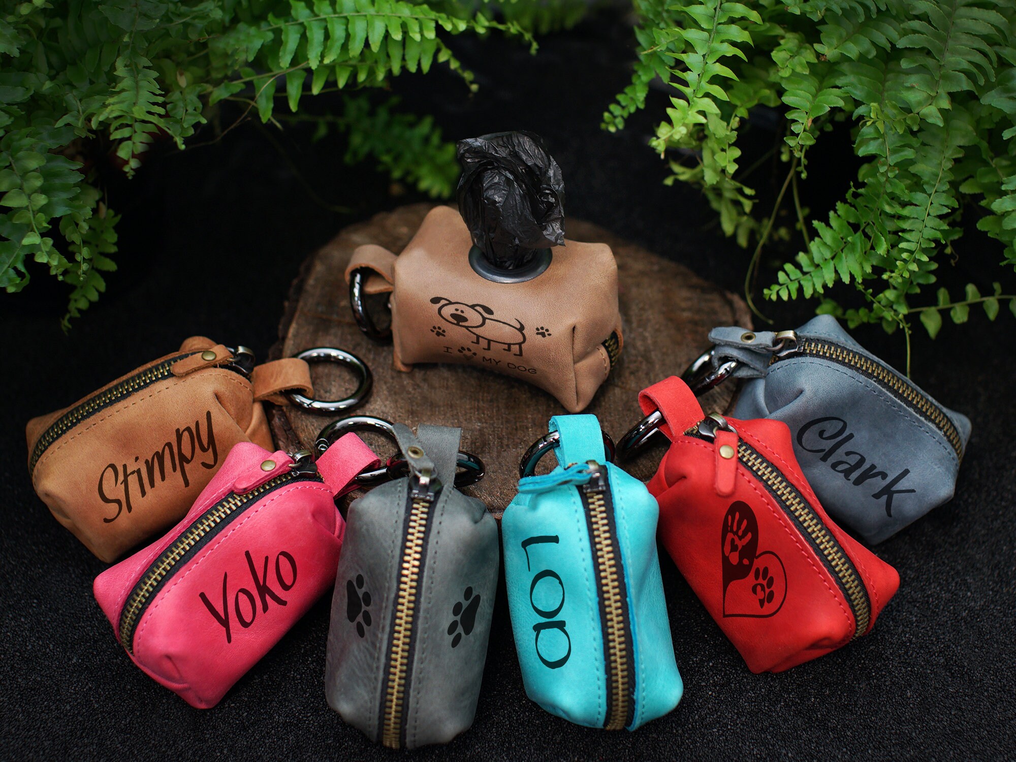 Dog Poop Bag Holder Dog Waste Bag Holder Leather Dog Poop Etsy