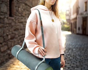 Correa de cuero para esterilla de yoga, portador de manta de picnic personalizado, soporte para esterilla de yoga, regalo de yoga personalizado, accesorios de yoga, cabestrillo de esterilla de yoga