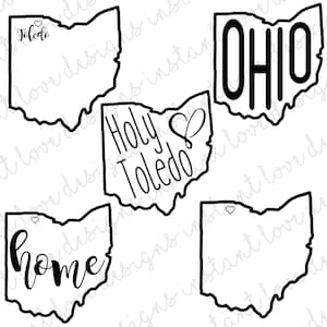 Toledo, Ohio SVG Bundle | Graphic Pack | Digital Download | Holy Toledo | Clip Art | Cricut | PNG | JPG | T-Shirt Design | Decal | State