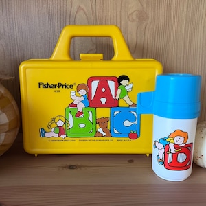 Vintage Fisher Price ABC play lunchbox WITH THERMOS! 1979!!