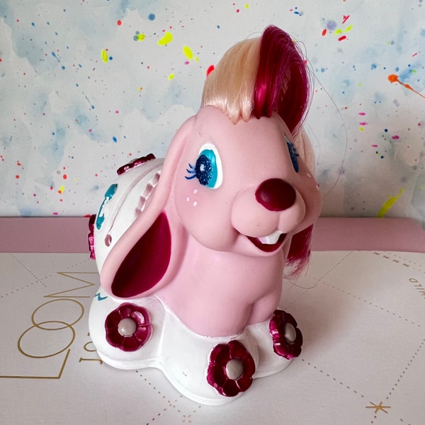 Vintage Tonka Keypers Blossom Bunny coin bank! 1980’s