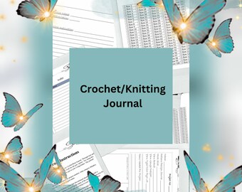 Knitting & Crochet Project Planner Digital Download Journal - not made by AI