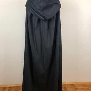 Black Hooded Cloak, Hooded Cloak, Halloween Cloak, Black Hooded Cape ...