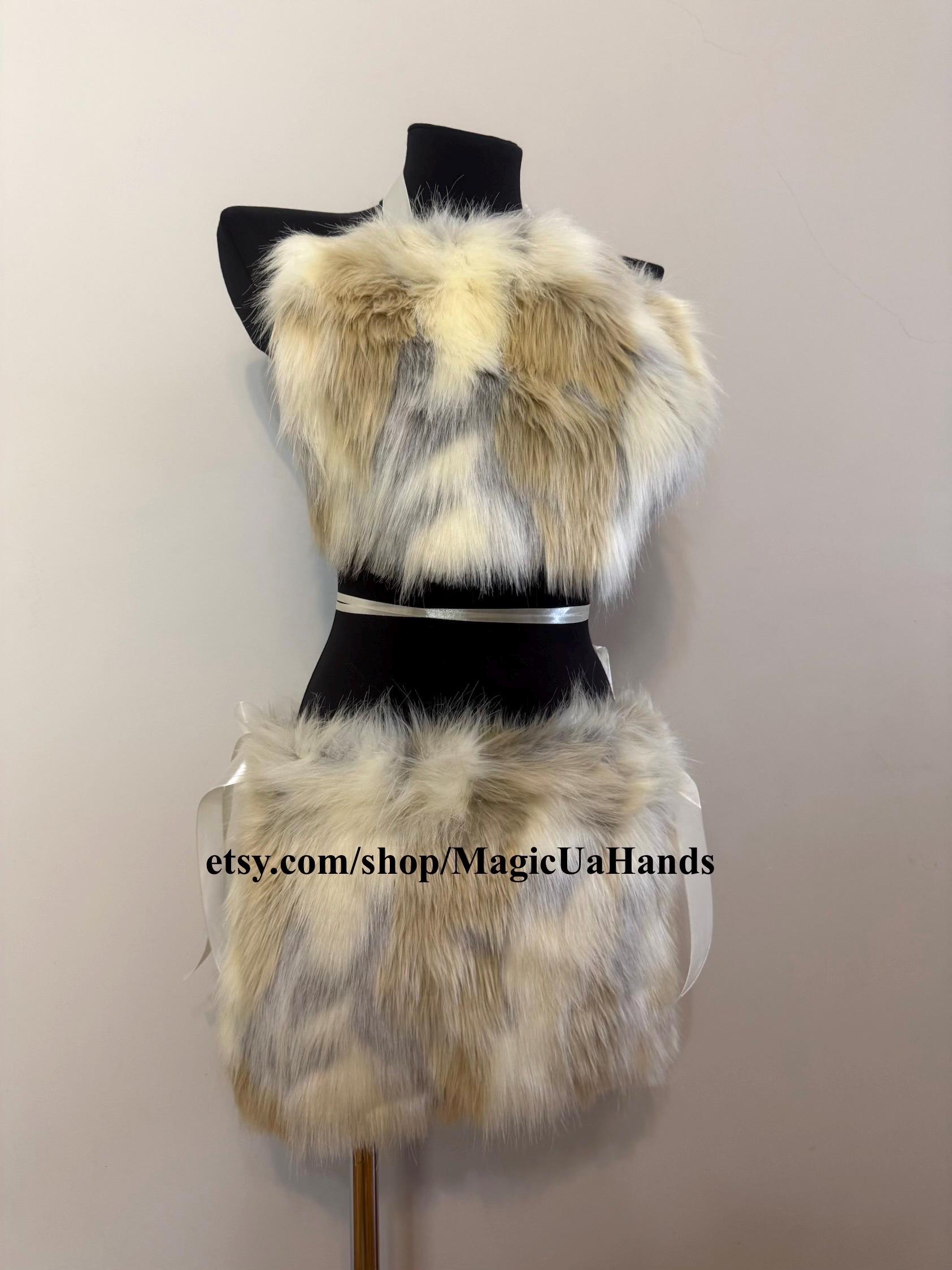 Fake Fur Larp Costume, Apocalyptic Medieval Unisex Larp, Viking Faux ...