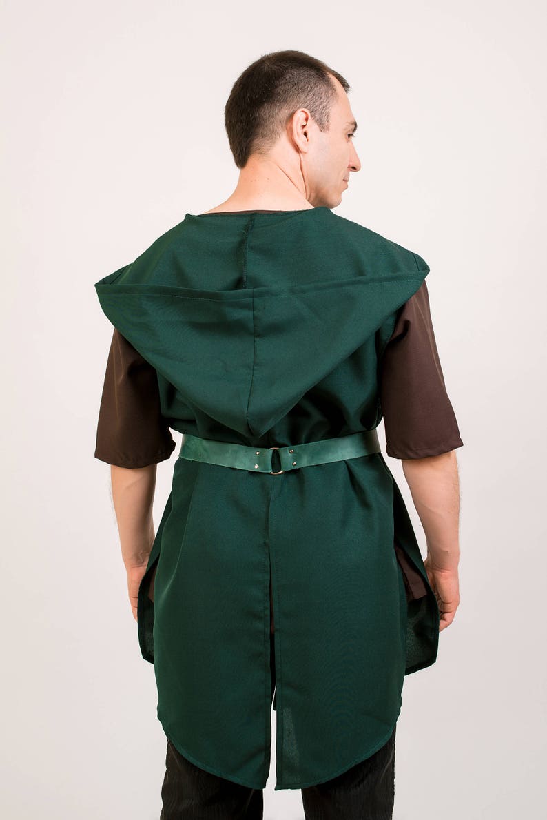 Cape Médiévale à Capuche En Velours Vert - Style Renaissance Pour Costumes Halloween Et Cosplay