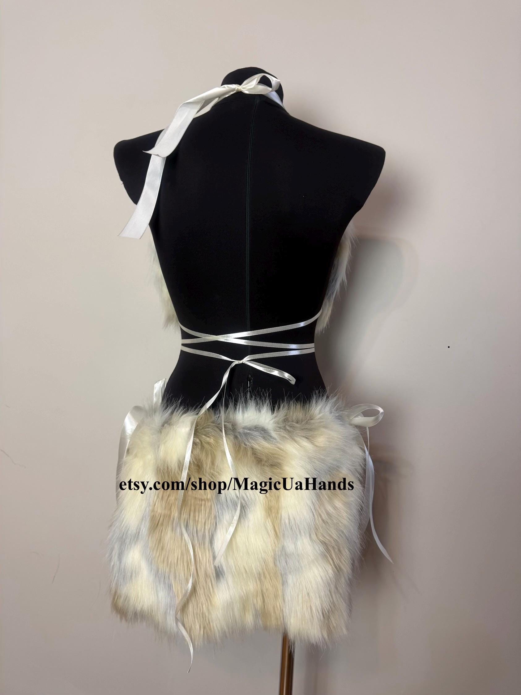 Fake Fur Larp Costume, Apocalyptic Medieval Unisex Larp, Viking Faux ...