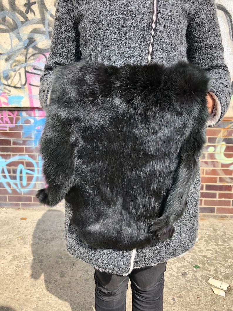 Long Fur Skirt Real Rabbit Fur Skirt Larp Costume Burning Man Tribal Skirt Cosplay skirt
