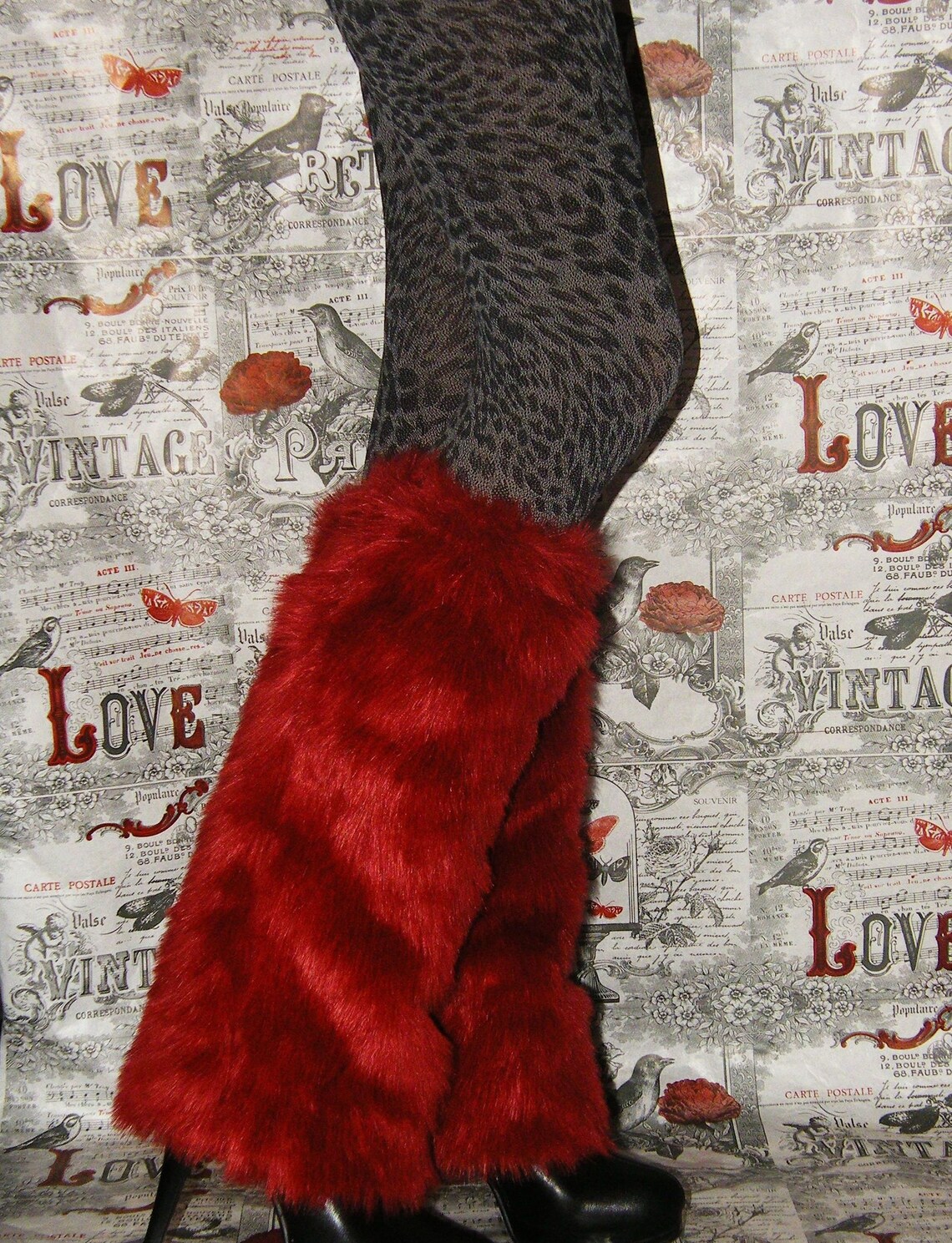 Black Faux Fur Leg Warmers White Boot Covers Fur Boot Cover Etsy