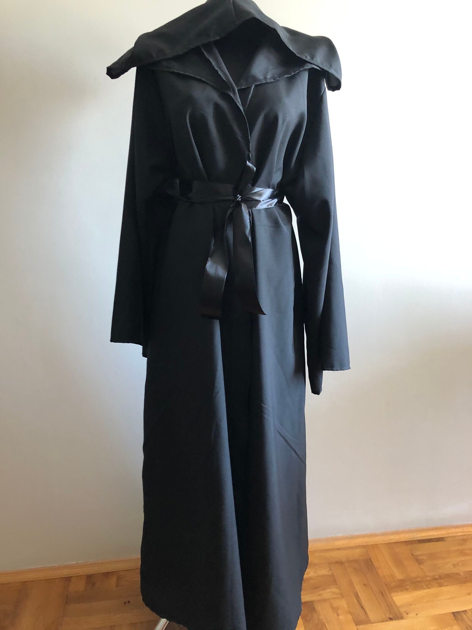 Black Robe Grim Reaper Costume Ceremonial Robe Wizard Etsy