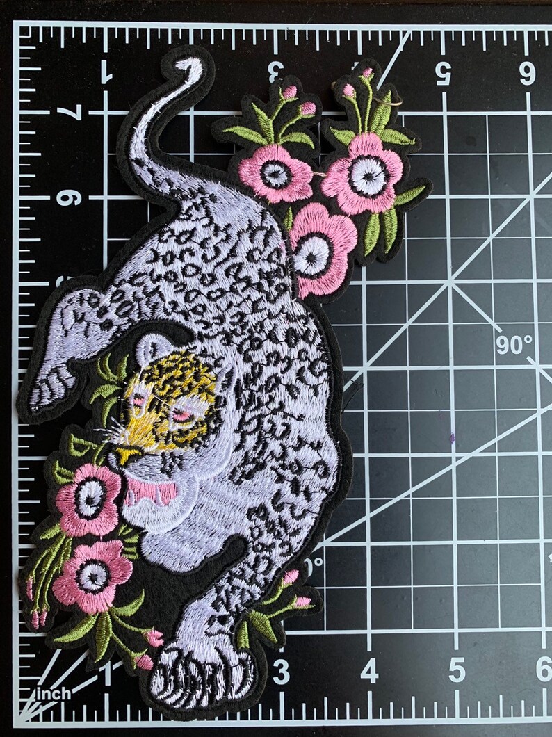 Leopard iron on patch