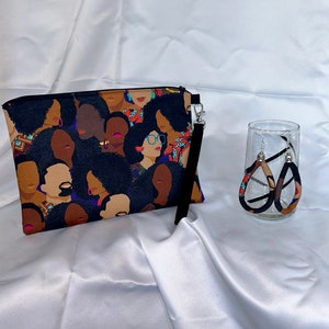 Ankara / Afrikanischer Druck / Schwarze Geschichte / Afroamerikaner / Ethno-Armband mit passenden Ohrringen