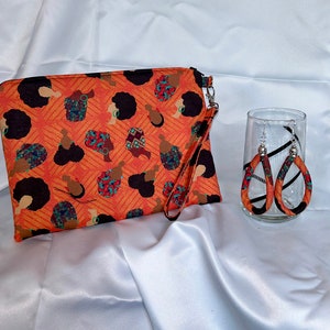 Ankara / Afrikanischer Druck / Schwarze Geschichte / Afroamerikaner / Ethno-Armband mit passenden Ohrringen