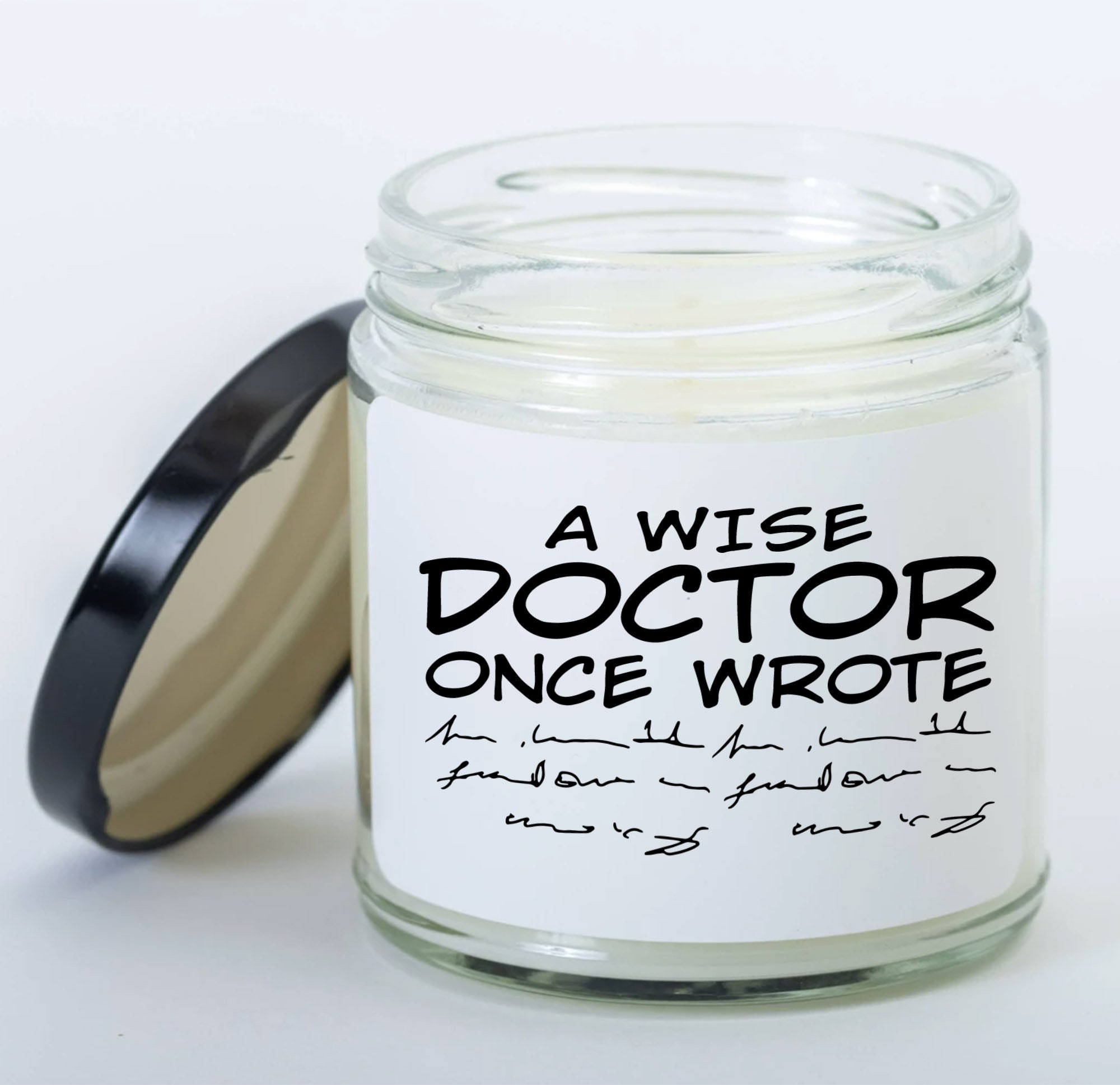 Arzt Kerze | Weiser Arzt einmal geschrieben | schlechte Handschrift Geschenk