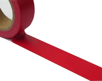 Plain Red Solid Colour Washi Masking Tape