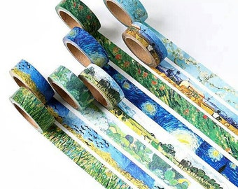 Van Gogh Inspired Washi Masking Tape Designs - New 2017 Van Gogh Boxed Tapes
