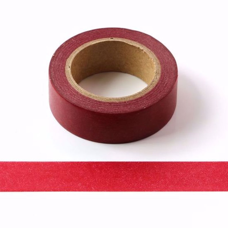 Plain Red Solid Colour Washi Masking Tape Etsy