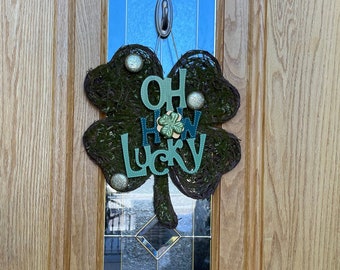 Shamrock Door Hanging, Irish Door Decor, St. Patrick's Day Decor
