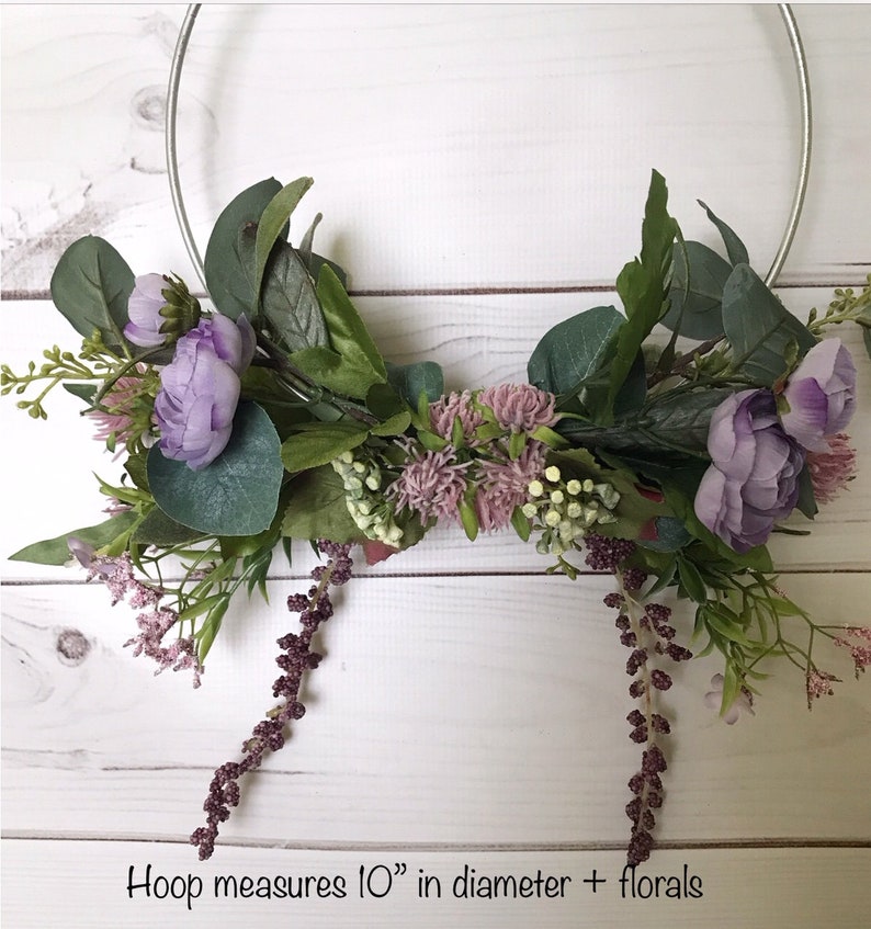 Bridal Hoop Bouquet Wedding Hoop Silk Flower Hoop Modern Etsy