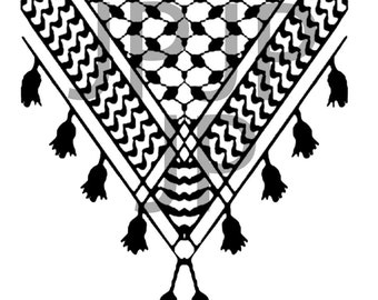 Palestinian Kufiyah Clean  Patterns- High Resolution-  Digital Files-JPG and  PNG file