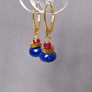 Lapis Lazuli Ohrringe, Lapis Lazuli Ohrringe, zarte Ohrringe, Geschenk Freundin, Geburtstagsgeschenk, Weihnachtsgeschenk für Mama, Geschenk Freundin