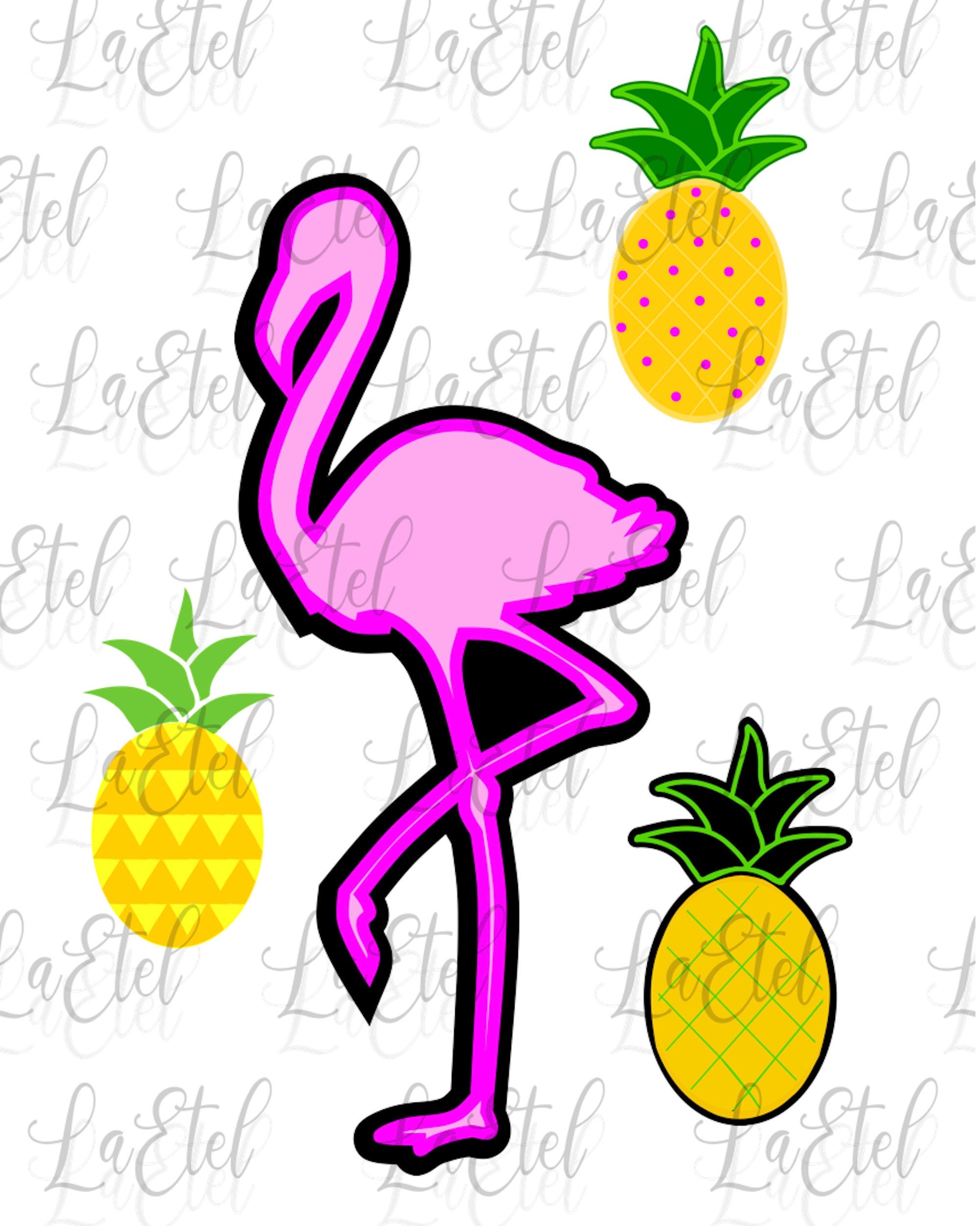 Flamingo Pineapple SVG, PNG, Flamingle, Tropical, Beach Vibes, Digital