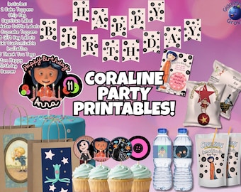 Coraline Birthday Bundle Printables