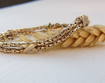 Gold Bracelet Wheat Chain Bracelet 17.36g