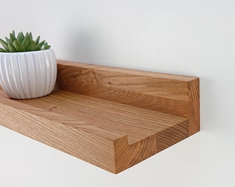 Oak picture ledge wine rack wall shelf photo ledge spice rack
