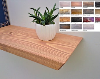 Wall shelf Wall board beech made of structured wood