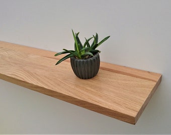 Wall shelf wall shelf made of triple lacquered, rustic wild oak, oak in various sizes