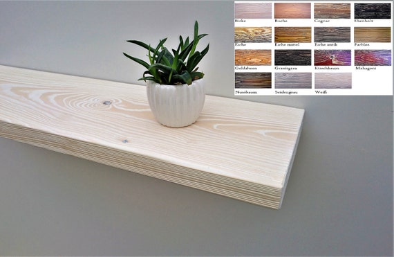 Wall Shelf Wall Board White Made of Structured Wood - Etsy
