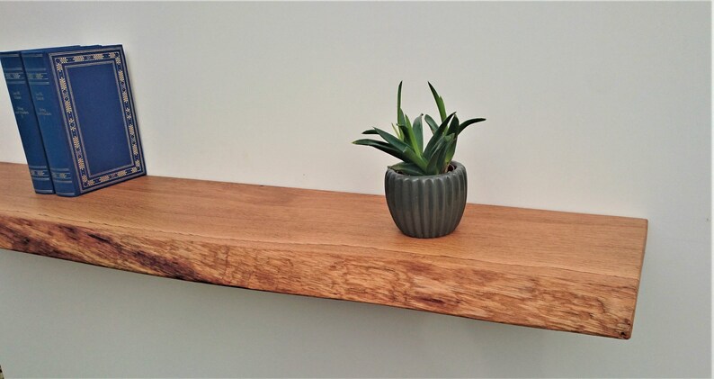 Wandregal Wandboard aus Eiche Baumkante 30-120cm | Etsy