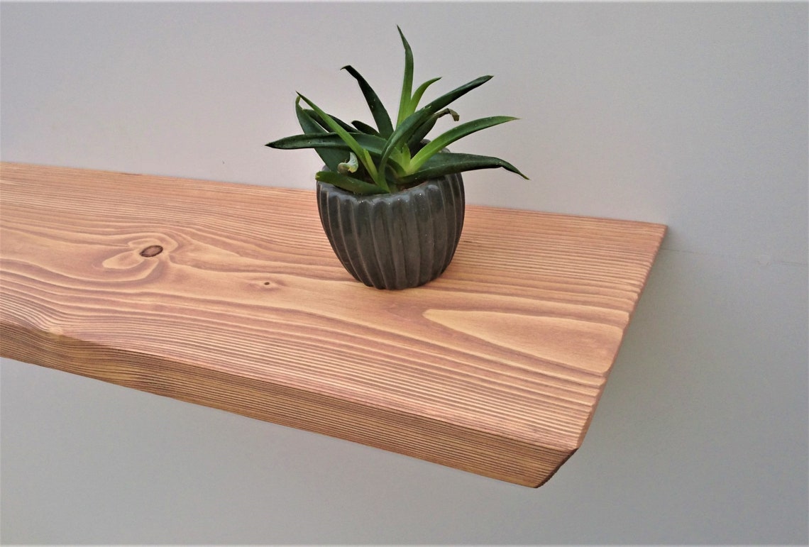 Wall Shelf Wall Board Beech Made of Structured Wood Etsy