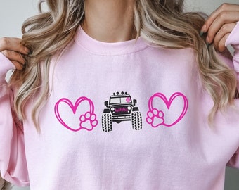 Off-Road Duck Duck Cute Sweawtshirt Women Valentine Day heart Hoodie Adventure 4x4 T-Shirt Women Off road Shirt Team Pink Tire Offroad Lover