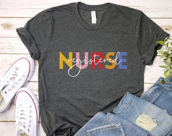 Registered Nurse Shirt for Women, RN TShirt for Registered Nurse, Nursing T-Shirt for Nurse, Gift for Registered Nurse, RN Graduation Gift