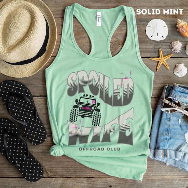 Offroad Tanktop Mom Trendy Gift for Wife 4WD Spoiled Wife Tank Retro Feminist Groovy Tank Top USA Off-road Women Off Road Lover 4x4 Girl