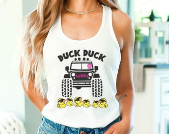 Pink Tire Duck Duck Offroad Tanktop, Girl Power, US Offroad, 4WD Tank, Feminist Tank Top, 4wd Flag Usa, Offroad for Women,Offroad lover,4x4