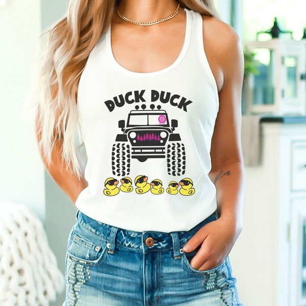 Pink Tire Duck Duck Offroad Tanktop, Girl Power, US Offroad, 4WD Tank, Feminist Tank Top, 4wd Flag Usa, Offroad for Women,Offroad lover,4x4