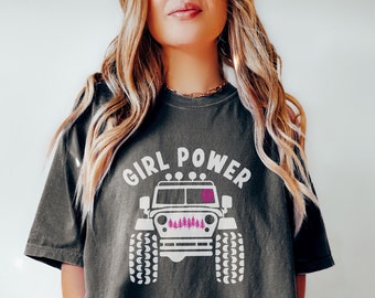 Pink Tire American Offroad, Comfort Colors Shirt, Off-Road Women Tshirt, Girl Power, Adventure Tee, 4WD T-Shirt,Women Offroad,Feminist shirt