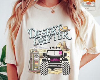 Western Off-Road Women Comfort Colors Oversized Shirt Offroad Desert Crewneck Off Road  T-shirt 4WD tshirt Adventure 4x4 Lover Tee Gift