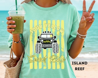 Offroad Summer Spring Shirt Comfort Colors Yellow Tshirt Gift for Mom or Wife Off Road T-shirt Off-Road lover Women Tee Offroad Accessory