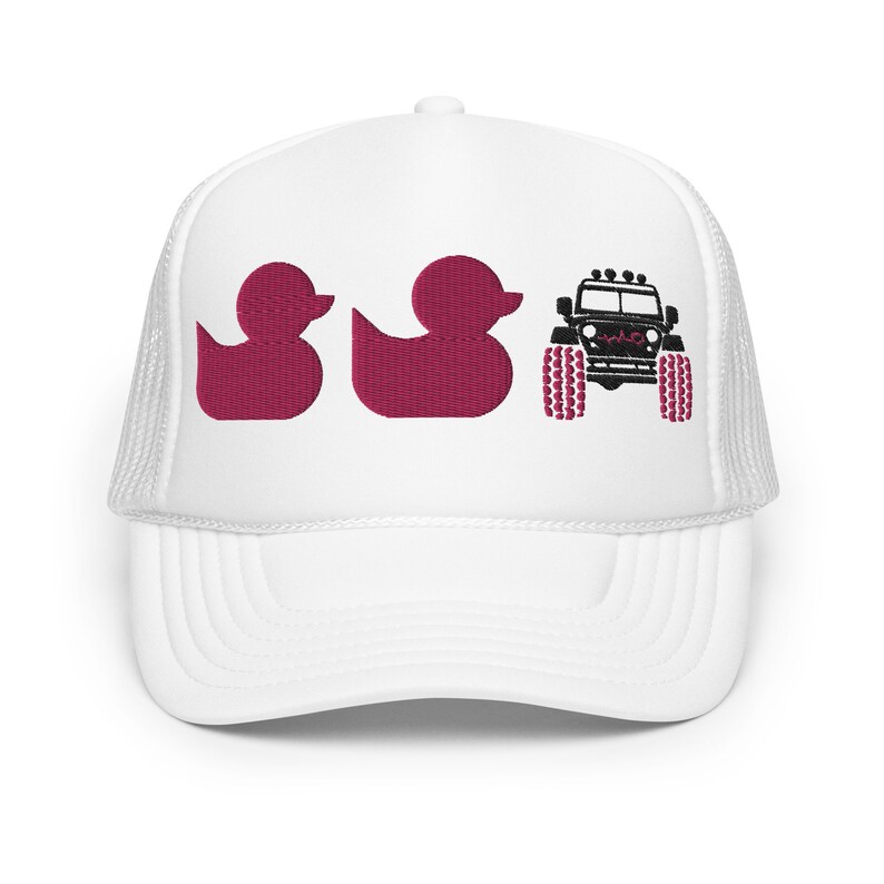 Duck Duck Off Road Embroidered OTTO Foam Trucker Hat Women Adventure Cap Pink Tire 4WD  Women Off road 4 X 4 team 4 by 4 lover gift Feminist