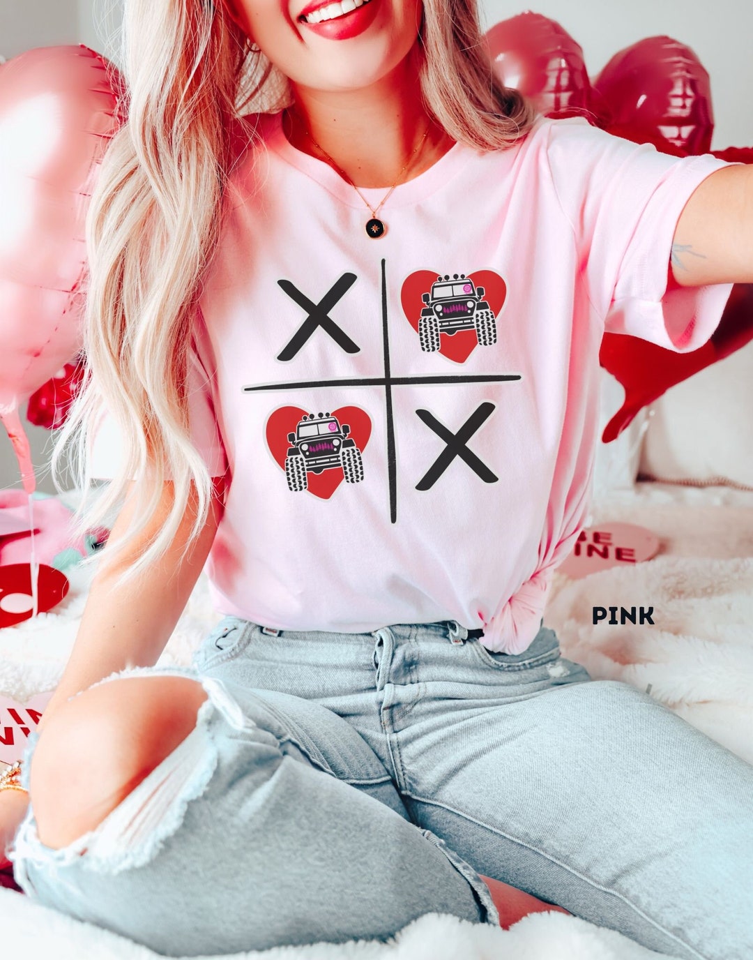 Offroad Cute Shirt Women Valentine Day Heart Tshirt Adventure Tee 4WD Tshirt Women off Road
