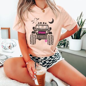 Halloween Off-Road Shirt Women offroad Tshirt Funny Adventure Tee Bat 4WD T-Shirt Women Witch Shirt 4 X 4 team Pumpkin Cute Feminist shirt image 5