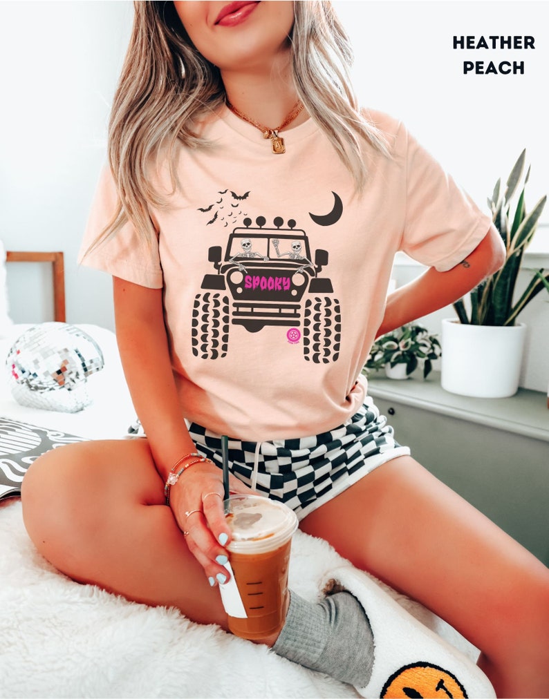 Halloween Off-Road Shirt Women offroad Tshirt Funny Adventure Tee Bat 4WD T-Shirt Women Witch Shirt 4 X 4 team Pumpkin Cute Feminist shirt image 5