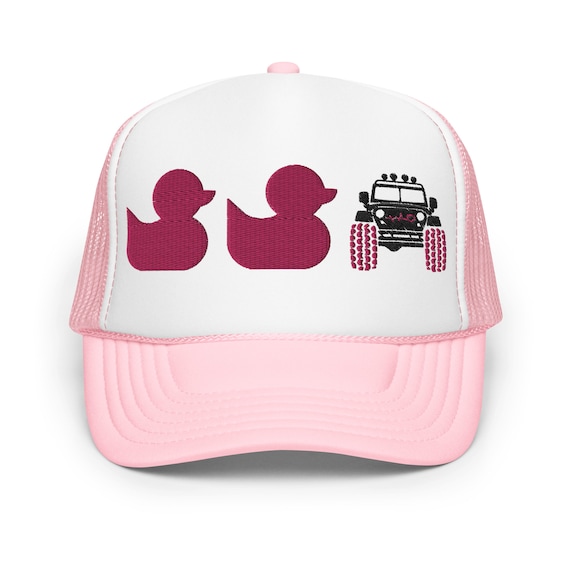 Duck Duck Off Road Embroidered OTTO Foam Trucker Hat Women Adventure Cap Pink Tire 4WD  Women Off road 4 X 4 team 4 by 4 lover gift Feminist