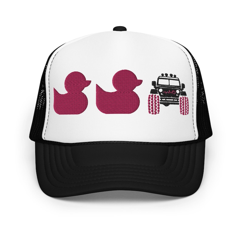 Duck Duck Off Road Embroidered OTTO Foam Trucker Hat Women Adventure Cap Pink Tire 4WD  Women Off road 4 X 4 team 4 by 4 lover gift Feminist