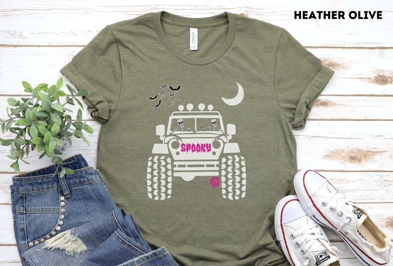 Halloween Off-Road Shirt Women offroad Tshirt Funny Adventure Tee Bat 4WD T-Shirt Women Witch Shirt 4 X 4 team Pumpkin Cute Feminist shirt image 6